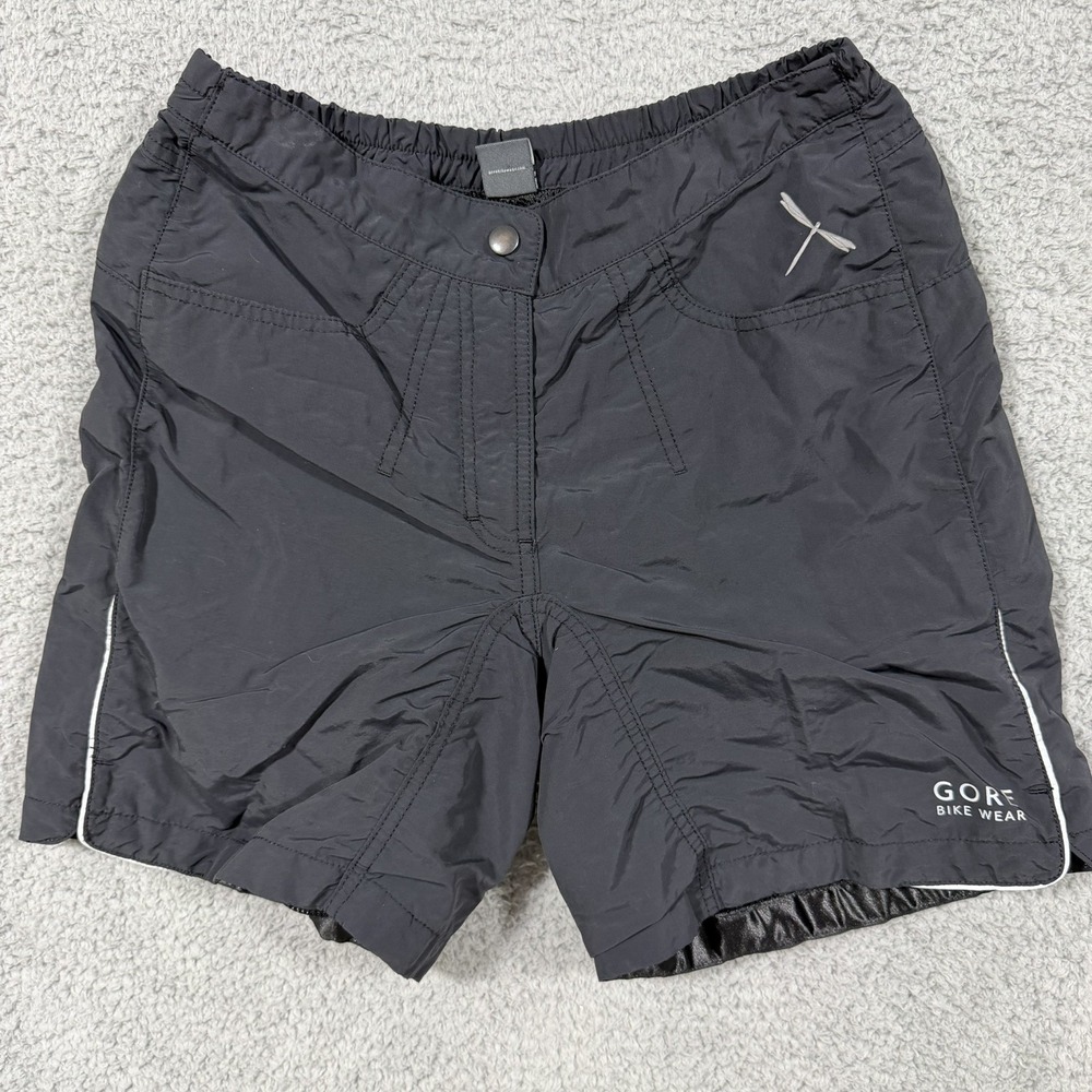 GORE Bike Wear Womens Cycling Shorts Size Medium Nylon Padded Pockets Black